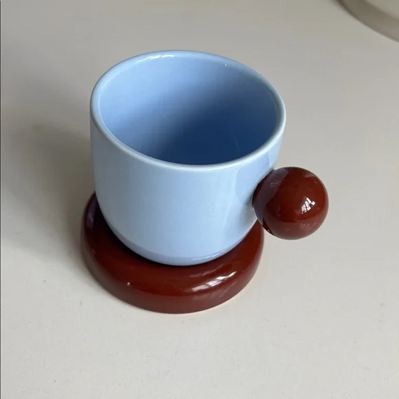 Anthropologie Rika blue Coffee Mug Set - Picture 3 of 3